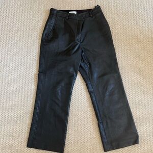 Aritzia Black Leather Pants
